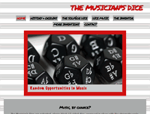 Tablet Screenshot of musiciansdice.com